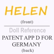 Hertwig doll mark Helen, Patent Appd For Germany