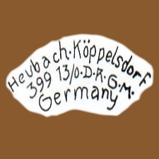 Ernst Heubach doll mark Heubach-Köppelsdorf 399 DRGM Germany black doll