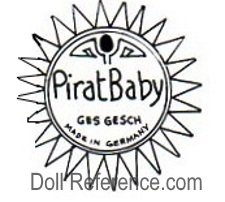 Ernst Heubach doll mark Pirat Baby Ges Gesch Made in Germany tag