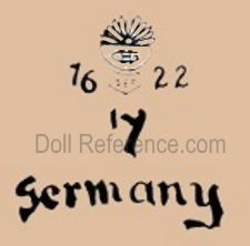 Gebrüder Heubach doll mark 7622 sunrise GH initials DEP Germany