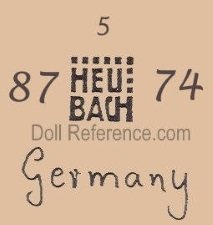 Gebrüder Heubach doll mark 8774 Heubach square Germany