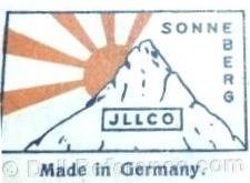 Carl Illing doll mark symbol sunrise over a mountain top Sonneberg JLLCO