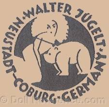 Walter Jügelt doll mark person with bear Neustadt, Coburg, Germany