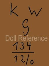 Keramisches Werk Gräfenhain black doll mark KWG 134