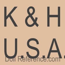 Kerr & Hinz Tile Company doll mark K & H U.S.A.