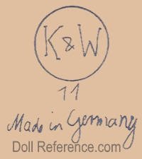 Konig & Wernicke doll mark K & W 11 Made in Germany