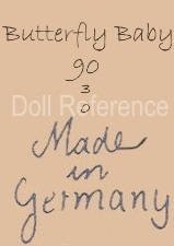 Konig & Wernicke doll mark Butterfly Baby 90 3 0 Made in Germany