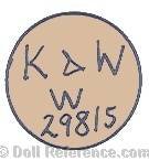 Konig & Wernicke doll mark K & WW 29815