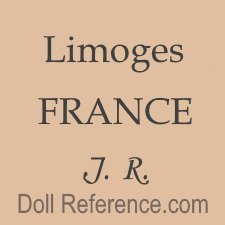 Lanternier doll mark Limoges France J.R.
