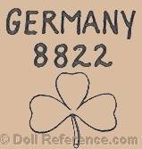 Limbach doll mark Germany 8822 three leaf clover symbol