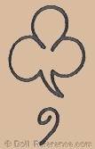 Limbach doll mark three leaf clover symbol 9