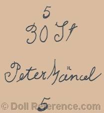 Peter Mancel doll mark 30 Jt   Peter Mancel 5