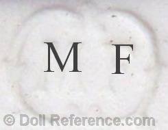 Mayer & Fels doll mark MF inside a shield
