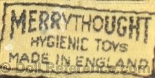 Merrythought, Ltd. doll mark label Hygienic Toys Made in England