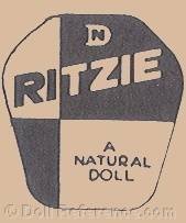 Natural Doll Company doll mark ND Ritzie A Natural Doll hang tag