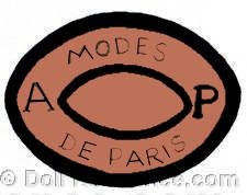 Achille Pannier doll shoes mark AP Modes De Paris