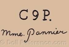 Charles & Mme. Pannier doll marks C9P, Mme. Pannier
