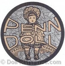 Penn Stuffed Toy Company doll mark label Penn Doll Trade Mark