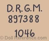 Louis Reber doll mark D.R.G.M. 897388 1046