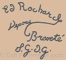 Antoine Edmond Rochard doll mark Ed Rochard Depose Breveté S.G.D.G.