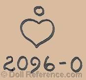 Bruno Schmidt doll mark heart symbol mold 2096