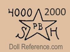 Schoenau & Hoffmeister doll mark 4000 SHPB
star symbol