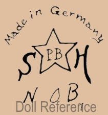 Schoenau & Hoffmeister doll mark Made in Germany SHPB
star symbol N.O.B.