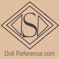 Schwabische celluloid doll mark S inside a diamond