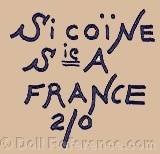 Societe Industrielle de Celluloid doll mark Sicoine SieA France