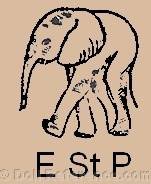 Steinbacher Porzellanfabric doll mark elephant symbol EStP