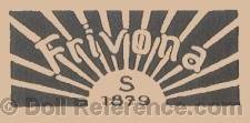 Friedrich Voigt doll mark Frivona S 1879 on sunrise symbol