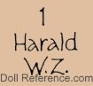 Wagner & Zetzsche doll mark Harald WZ