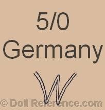 Ernst Wehncke doll mark 5/0 Germany WW