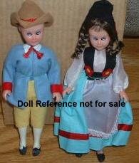 1960s Knorr Soup dolls 7 1/2"