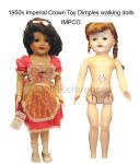ca. 1954 Imperial Crown Toy IMPCO Dimples doll 29" tall