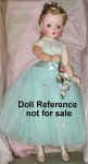 1956 Alexander Cissy doll, turquoise tulle gown