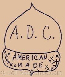 Acorn Doll Company doll mark symbol of an acorn