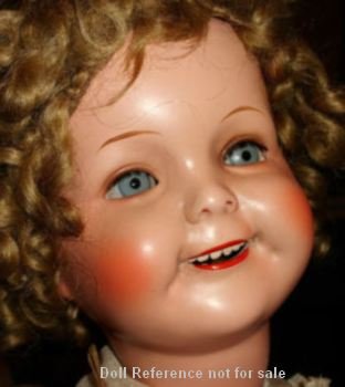 ca. 1935 Carl Bergner, Shirley Temple look a like, 23" doll mark CB Germany