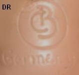 Carl Bergner doll mark CB Germany in a circle.