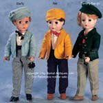 1952 Alexander Little Men dolls; Stuffy, Nat, Tommy Bangs dolls 14"