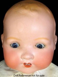 Marseille My Dream Baby open mouth with two upper teeth doll mold 351, 22"