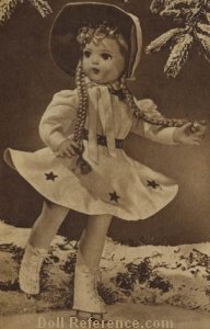 Spiegel 1942 Horsman Little Queen of the Skaters doll (Horsman Bright Star doll)