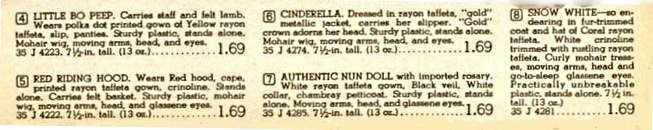 1957 Spiegel catalog ad Dress Me doll text
