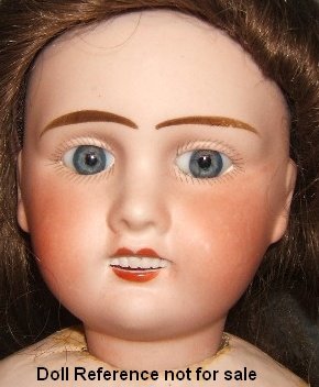 Antique French Jules Verlingue bisque doll head, 20"