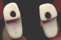 #1 Barbie feet with hollow tubes, right foot marked: JAPAN