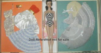 Mod Barbie Dolls and Ken in Braniff Costumes, Montgomery Ward