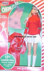1970's Texaco Cheerleader doll, 11 1/2"
