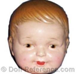 Amberg 1929 Little Amby doll 13", face