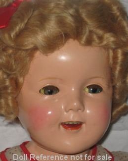 1934 Ideal Shirley Temple doll face, 27"