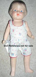 1931 Toy Products Co.  Lil Sis doll or Maizie doll, 13"